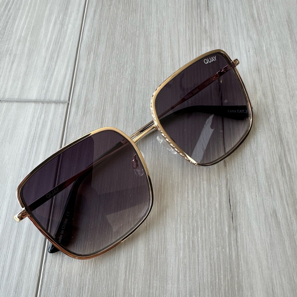 Quay Australia Large Square Sunglasses - Real One